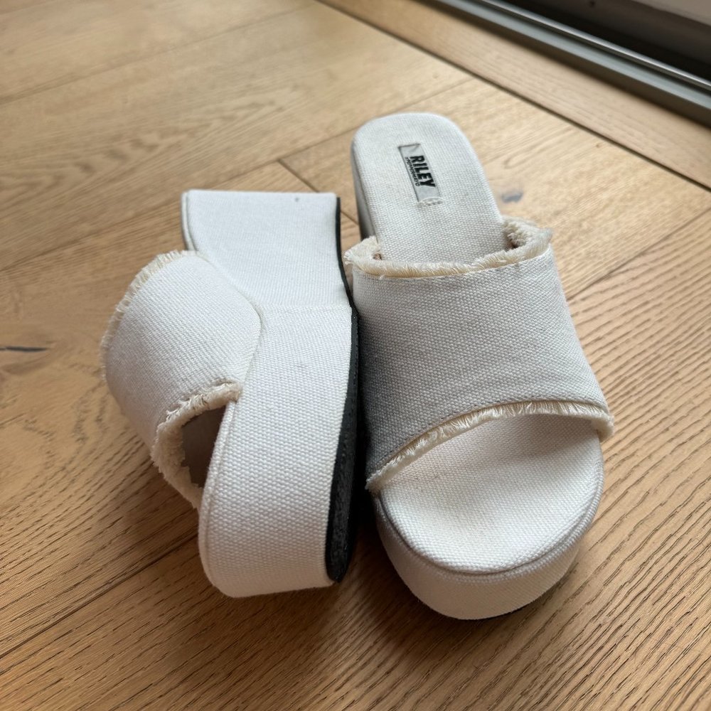 Riley Hubatka x Peppermayo - Back in Time Mule Heel - White/Cream